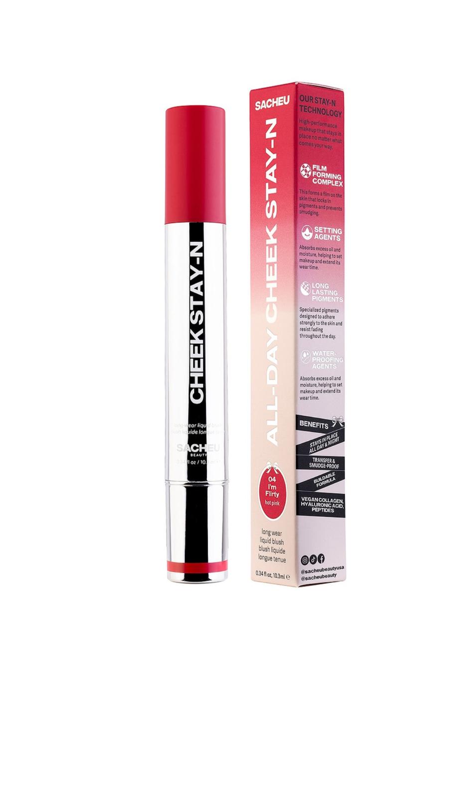 Sacheu Cheek Stay-n All Day Liquid Blush in 04 I`m Flirty